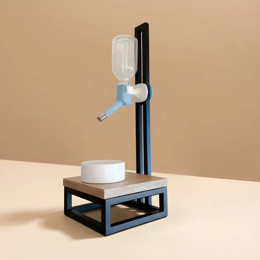 Beverino elegante per cani | Design legno e metallo Eleva Pet