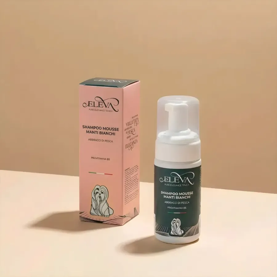 Shampoo per Cani Bianchi in mousse | Eleva Pet